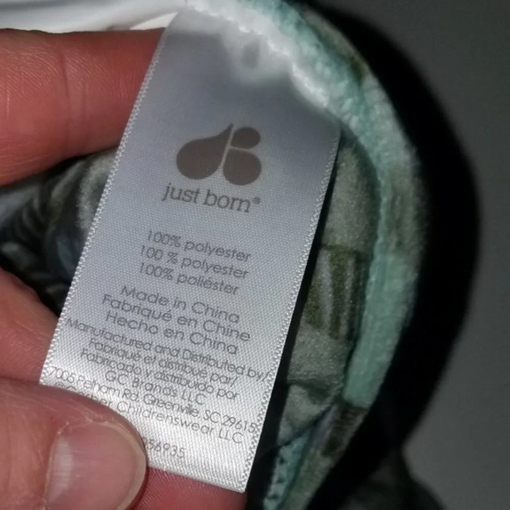 NWT Just Born Green Camouflage Baby Blanket Lovey White Sherpa SOFT 30x40